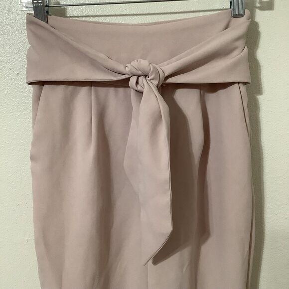 Express Baby Pink Minimalist Super High Rise Ankle Straight Leg Pants XS - Picture 2 of 11